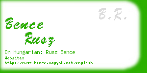 bence rusz business card